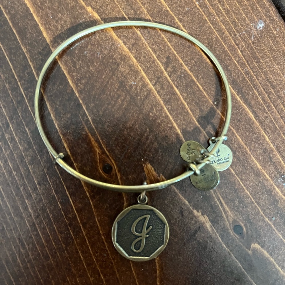 Alex and Ani J charm bangle
